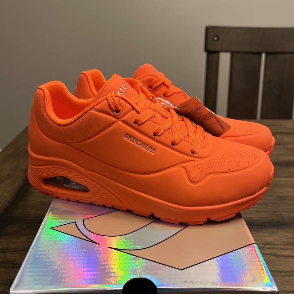 Skechers Uno Night Shades Womens Size 10 Orange  Running Athletic Shoes